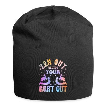 Goat yoga meditation, yoga class, yoga - Jersey Beanie - black - Front