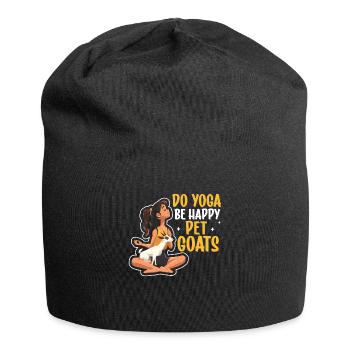 Ziegen-yoga-meditation, Yoga-kurs, Yoga - Jersey-Beanie - Schwarz - Vorne