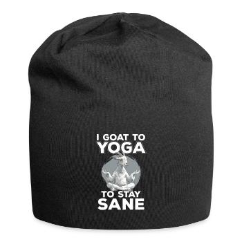 Goat yoga meditation, yoga class, yoga - Jersey Beanie - black - Front