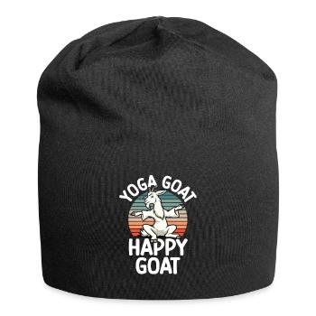 Goat yoga meditation, yoga class, yoga - Jersey Beanie - black - Front