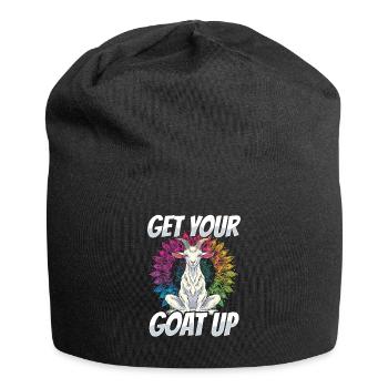Goat yoga meditation, yoga class, yoga - Jersey Beanie - black - Front