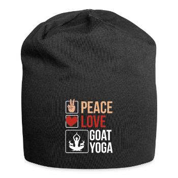 Goat yoga meditation, yoga class, yoga - Jersey Beanie - black - Front