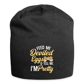 Stuffed Eggs Deviled Eggs - Jersey Beanie - black - Front