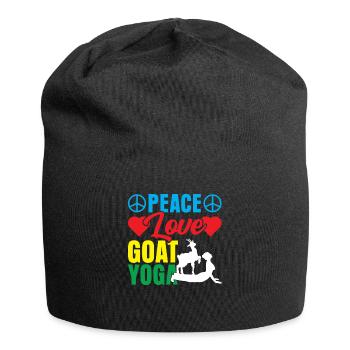 Goat yoga meditation, yoga class, yoga - Jersey Beanie - black - Front