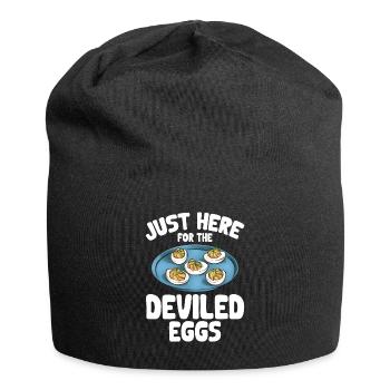 Stuffed Eggs Deviled Eggs - Jersey Beanie - black - Front