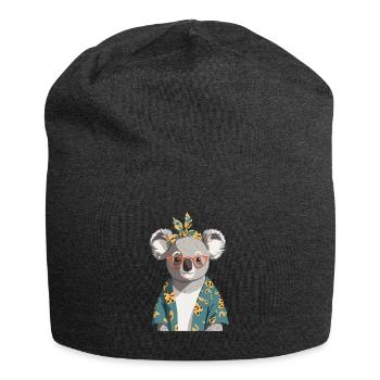 Drôle Koala Maman Mignon Koala Ours Amour - Bonnet en jersey - charbon - Devant