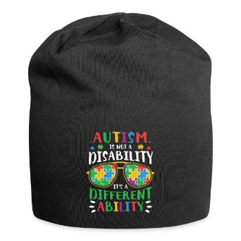 Autisme - Bonnet en jersey - noir - Devant