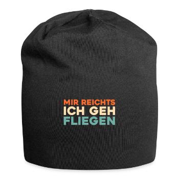Flugbegleiter Stewardess - Jersey-Beanie - Schwarz - Vorne