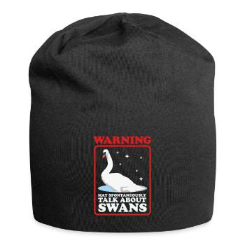 Schwan Schwanenliebhaber Schwäne Geschenk - Jersey-Beanie - Schwarz - Vorne