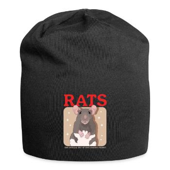 Rats, Rat Owner, Rat Lover Gift - Jersey Beanie - black - Front