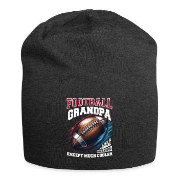 Grandpa American Football Player Footballer - Jersey Beanie - charcoal grey - Front