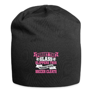 Fußballmädchen Teen Soccer Liebhaber Spieler - Jersey-Beanie - Schwarz - Vorne