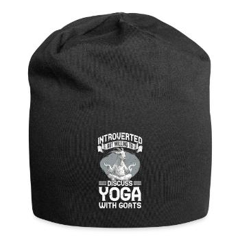 Goat yoga meditation, yoga class, yoga - Jersey Beanie - black - Front