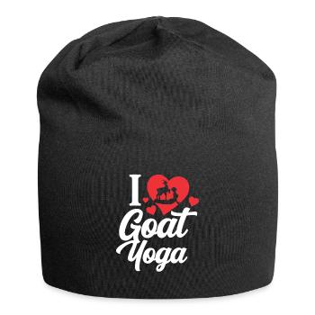 Goat yoga meditation, yoga class, yoga - Jersey Beanie - black - Front