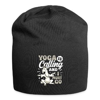Ziegen-yoga-meditation, Yoga-kurs, Yoga - Jersey-Beanie - Schwarz - Vorne
