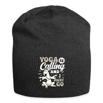 Ziegen-yoga-meditation, Yoga-kurs, Yoga - Jersey-Beanie - Anthrazit - Vorne