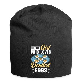 Stuffed Eggs Deviled Eggs - Jersey Beanie - black - Front
