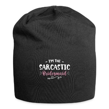 Junggesellin - Jersey-Beanie - Schwarz - Vorne