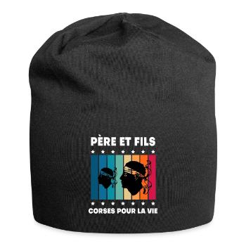 Father and son vintage Corsican dad - Jersey Beanie - black - Front