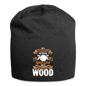 Craftsman's Charm - When Woodwork Calls - Jersey-Beanie - Schwarz - Vorne