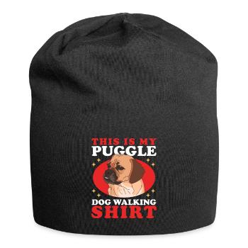 Puggle chien chien propriétaire chien propriétaire cadeau - Bonnet en jersey - noir - Devant