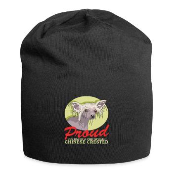 Chinese Crested Dad Schopfhund Hunde Geschenk - Jersey-Beanie - Schwarz - Vorne