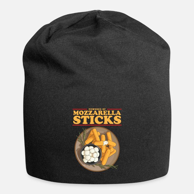 Mozzarella Sticks Cheese Cheese Lover Gift - Jersey Beanie - black