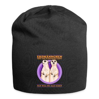 Meerkats are like meerkats family gift - Jersey Beanie - black - Front