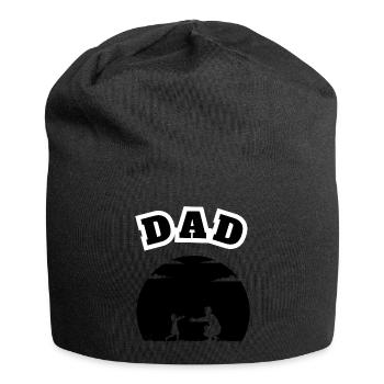 Dad Little Girl Black - Jersey Beanie - black - Front