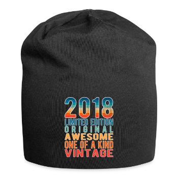 Limited Edition Since 2018 Birthday Vintage 2018 - Jersey Beanie - black - Front