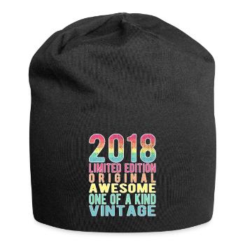 Limited Edition Since 2018 Birthday Vintage 2018 - Jersey Beanie - black - Front