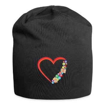 Coeur de joueur de bingo - Bonnet en jersey - noir - Devant