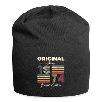 Anniversaire 1974 Mai 1974 Millésime 1974 Légende 74 - Bonnet en jersey - noir - Devant
