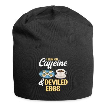 Stuffed Eggs Deviled Eggs - Jersey Beanie - black - Front