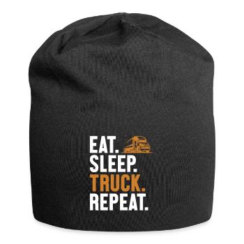 Eat Sleep Truck Repeat Trucker Truckie Legends - Jersey Beanie - black - Front