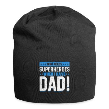 Superhero Dad Better Than Any Comic Book Hero - Jersey Beanie - black - Front