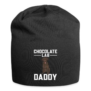 Chien Labrador Retriever brun chocolat - Bonnet en jersey - noir - Devant