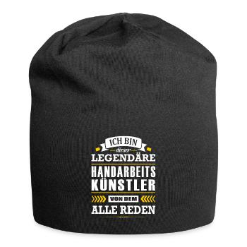 Dieser Legendäre Handarbeitskünstler Handarbeit - Jersey-Beanie - Schwarz - Vorne