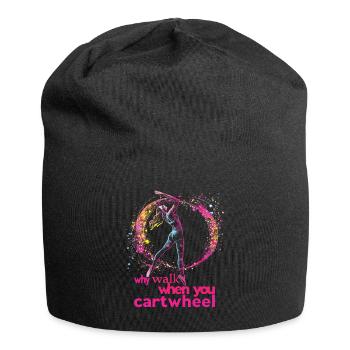 Cool cartwheel gymnast - Jersey Beanie - black - Front