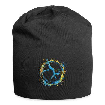 Cool cartwheel gymnast - Jersey Beanie - black - Front
