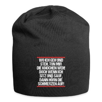 Beers Hops Pils Saying for Beer Beer Drinkers - Jersey Beanie - black - Front