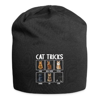 Chat Chats Astuces Chats Drôles - Bonnet en jersey - noir - Devant