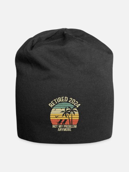 Jahrgang im Ruhestand 2024 nicht mehr mein Problem - Jersey-Beanie - Schwarz