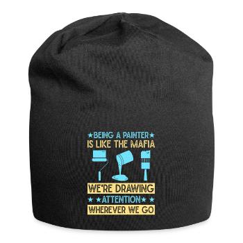 Peintre en bâtiment papa cadeaux uniques - Bonnet en jersey - noir - Devant