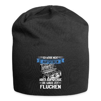Artisan N’abandonnez jamais, jurez de manière créative ! - Bonnet en jersey - noir - Devant