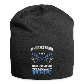 Artisan N’abandonnez jamais, jurez de manière créative ! - Bonnet en jersey - noir - Devant