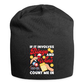 Bingo Player Wine If It Involves - Jersey Beanie - black - Front