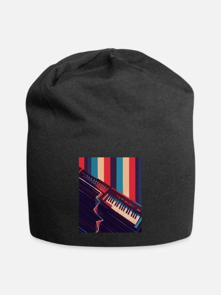 Keytar Keyboard Geschenk - Jersey-Beanie - Schwarz