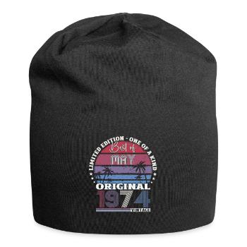 Original mai 1974 Vintage 1974 anniversaire 1974 - Bonnet en jersey - noir - Devant
