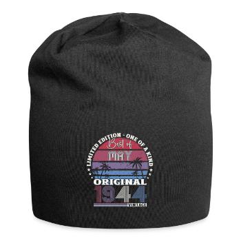 Mai 1944 Millésime 1944 Anniversaire 1944 Légende 44 - Bonnet en jersey - noir - Devant